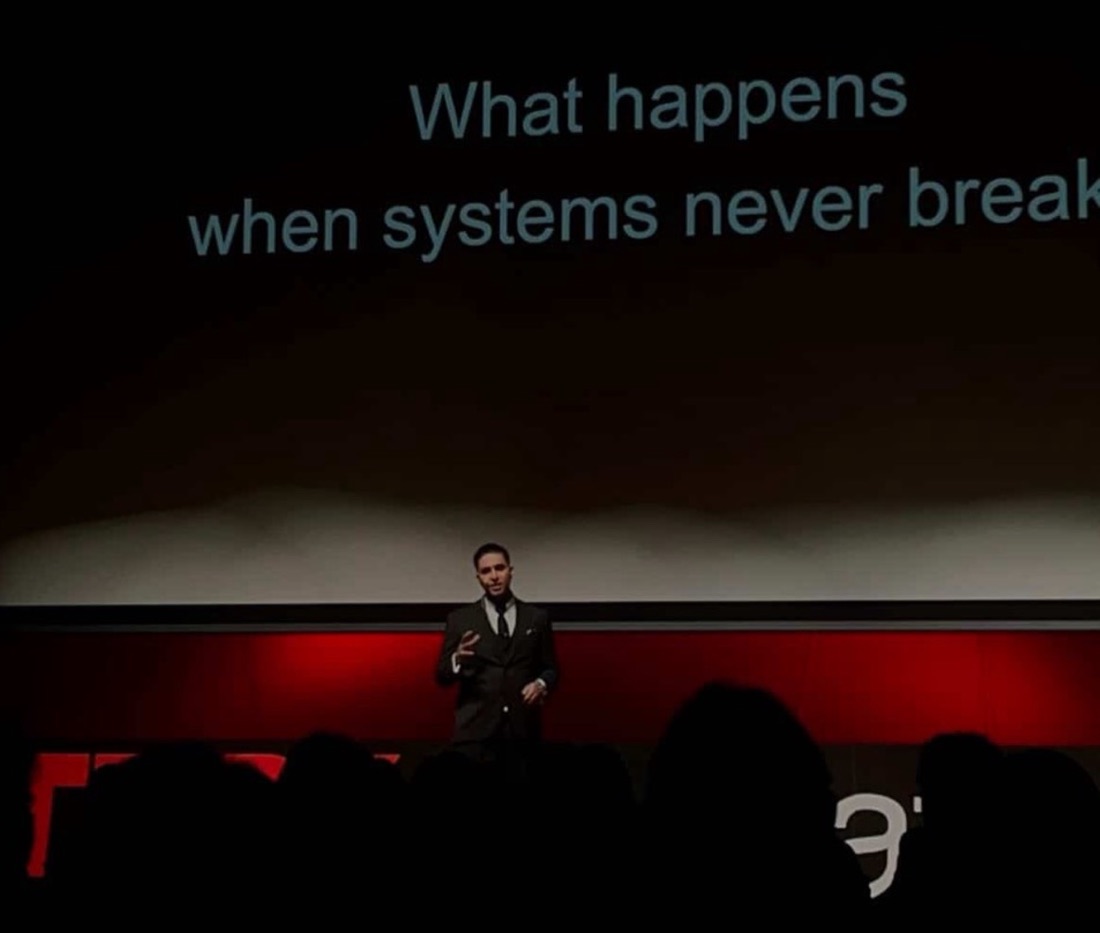 Carlos Lastres speaking at TEDx in Tokyo